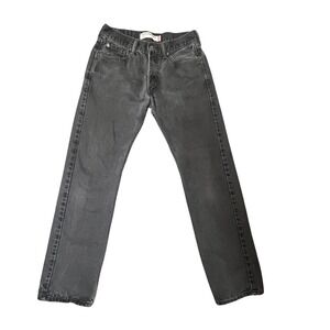Levis 505 Mens Black Jeans Straight Fit Denim Pants Size‎ 30x32 fit 30x30